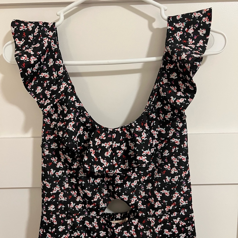 Reverse Brand Skater Ruffle Cutout Dress